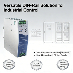24V DIN Rail Power Supply 120W - WDR Series Industrial Electric Transformer 5A