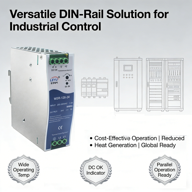 24V DIN Rail Power Supply 120W - WDR Series Industrial Electric Transformer 5A