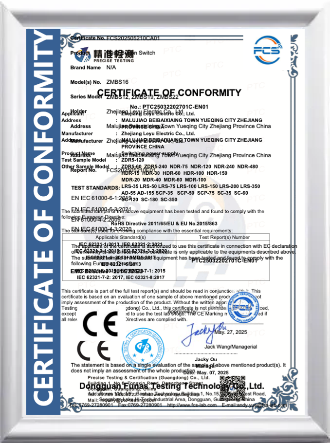 Precision testing of power equipment