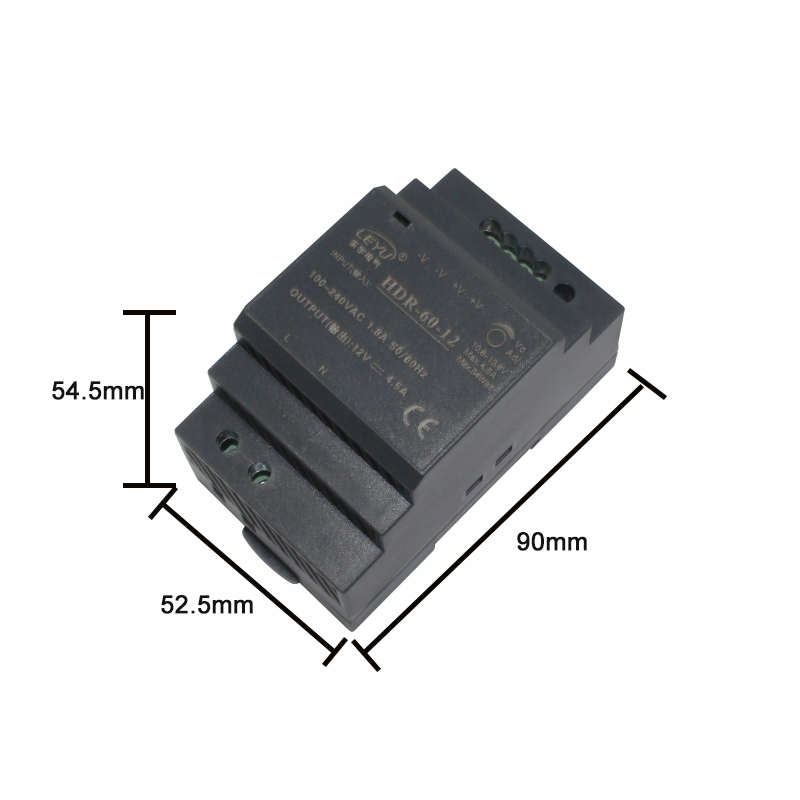 HDR-60-24 24V 2.5A 60W UL508 Industrial DIN Rail Switching Power Supply
