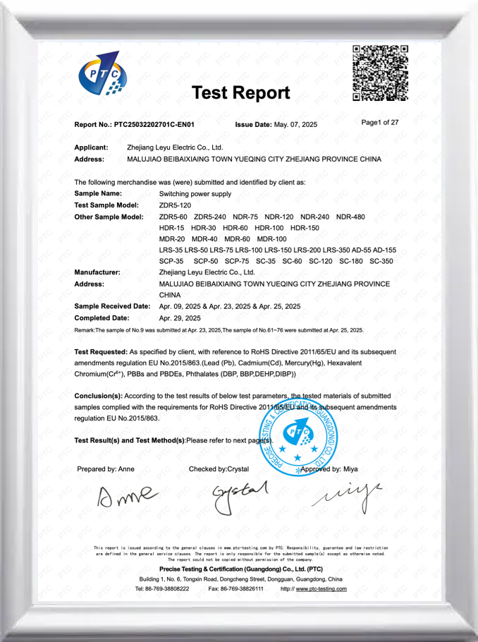 RoHS PTC25032202701C