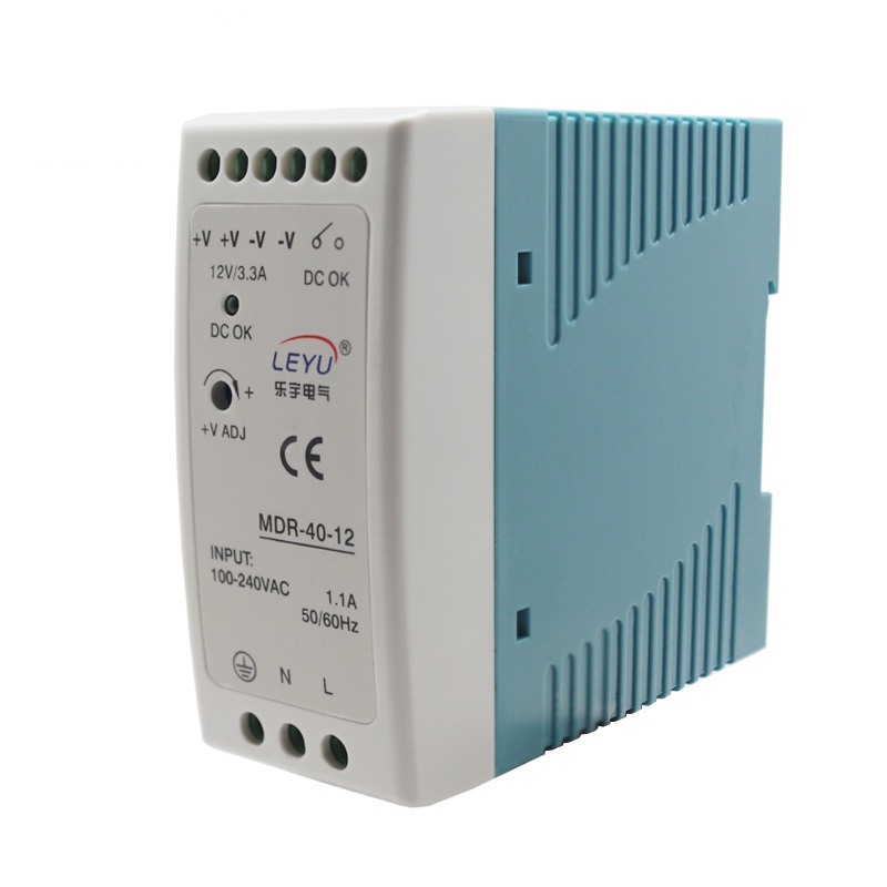 MDR-40-12 40W 12V 3.33A Industrial AC-DC DIN Rail Power Supply for Automation Control