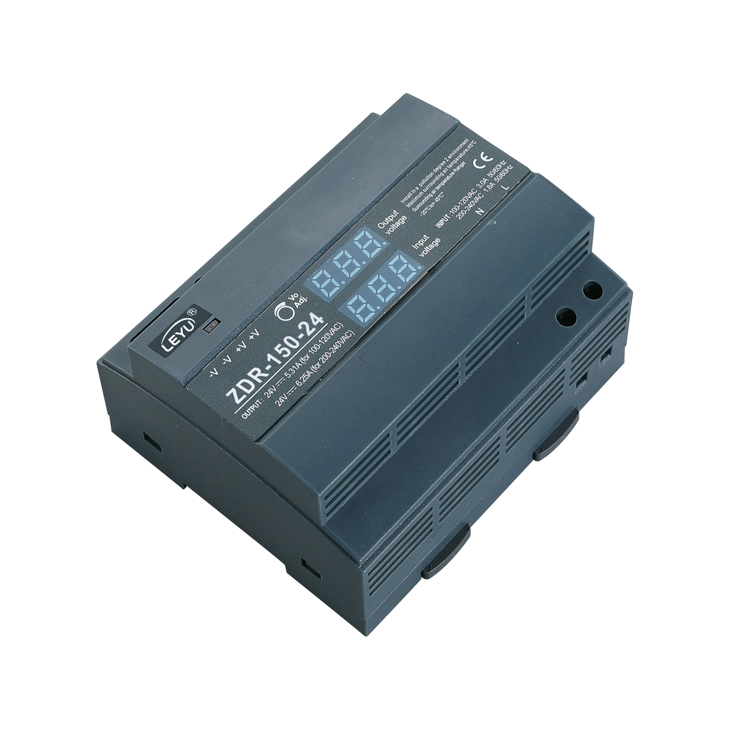 150W 24V DIN Rail Industrial Power Supply AC to DC Converter Single Output Switching Mode Power Supply with CE - ZDR-150