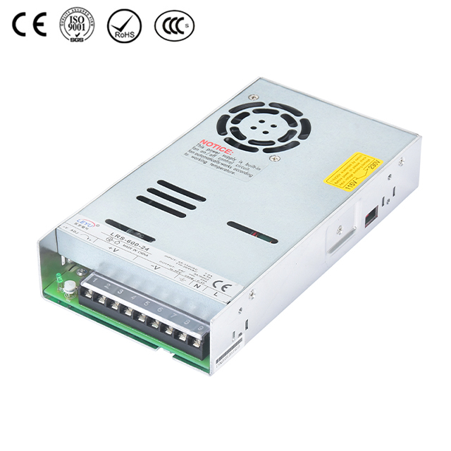LRS-600 AC DC Power Supply 600W Single Output 12V 24V LED Strip for Industry