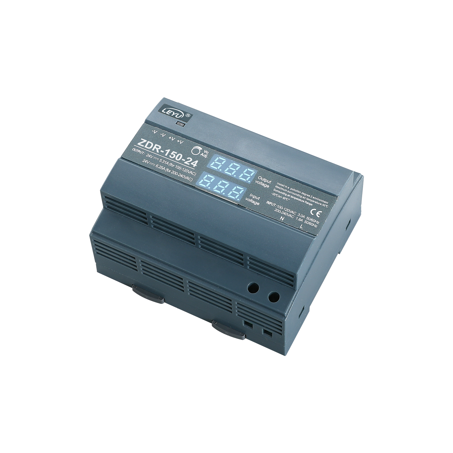 150W 24V DIN Rail Industrial Power Supply AC to DC Converter Single Output Switching Mode Power Supply with CE - ZDR-150