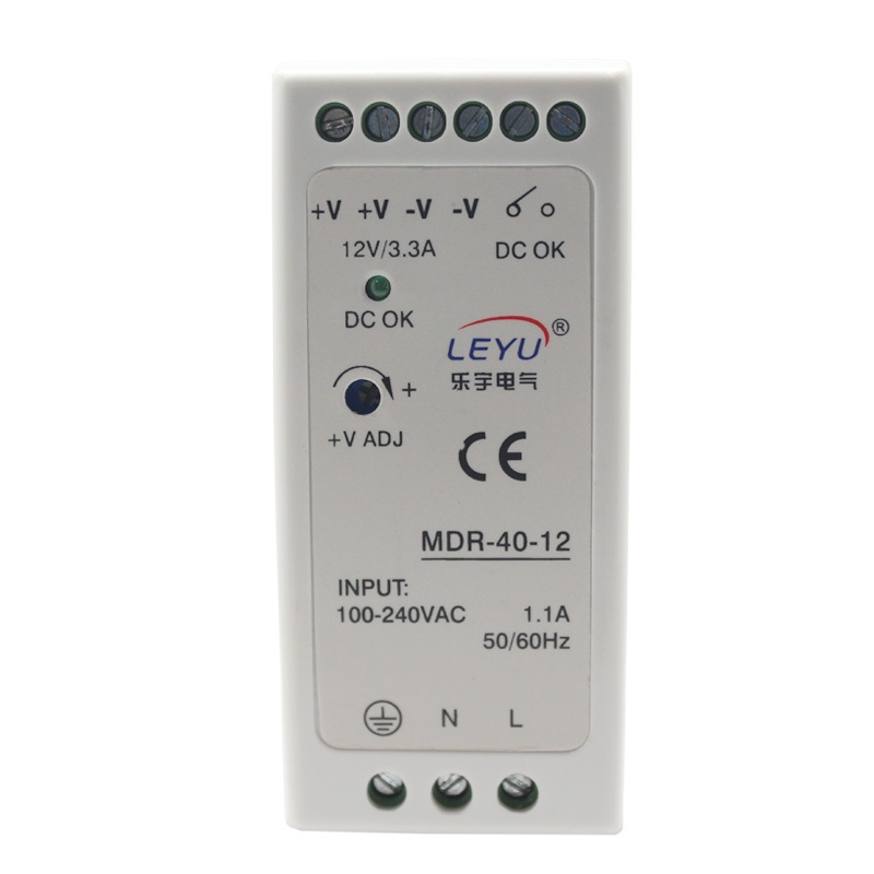 MDR-40-12 40W 12V 3.33A Industrial AC-DC DIN Rail Power Supply for Automation Control