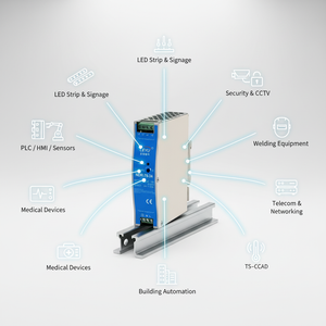 NDR-75 75W Slim DIN Rail Power Supply for Industrial Automation