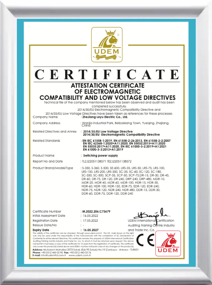 Certificate of Conformity