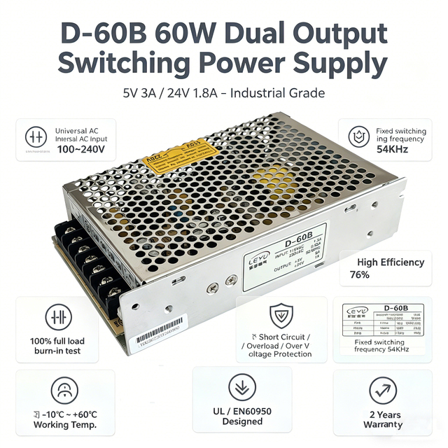 D-60 60W Dual Output AC-DC Switching Power Supply