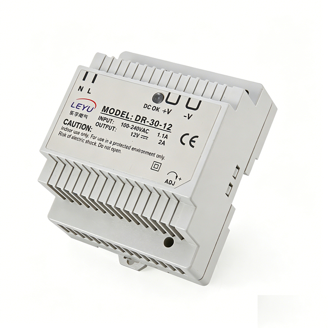 DR-30 30-Watt Single Output Industrial DIN Rail Power Supply for Automation