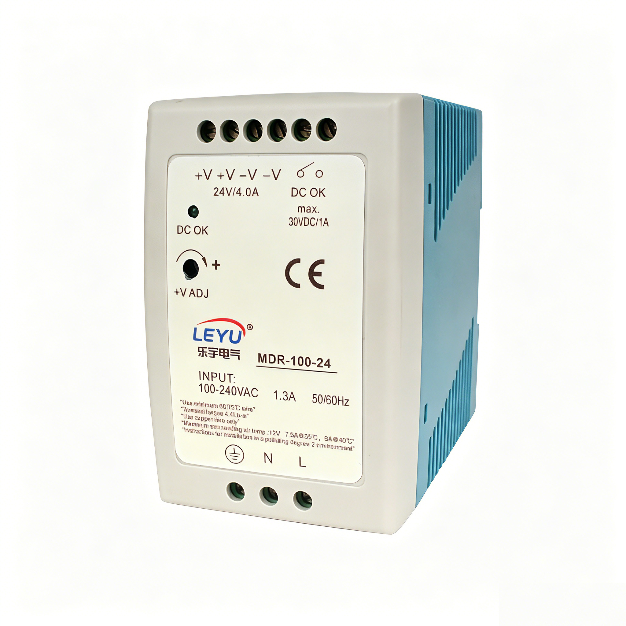 MDR-100 Series 12V/24V/48V 100W DIN Rail Power Supply