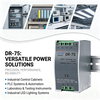 DR-75 Series 75W 12V 24V 48V Industrial DIN Rail Power Supply AC to DC Converter for PLC Control Panel Factory Automation