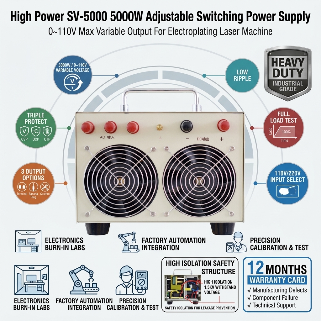 SV-5000 5000W High Power Switching Power Supply 110V 45A