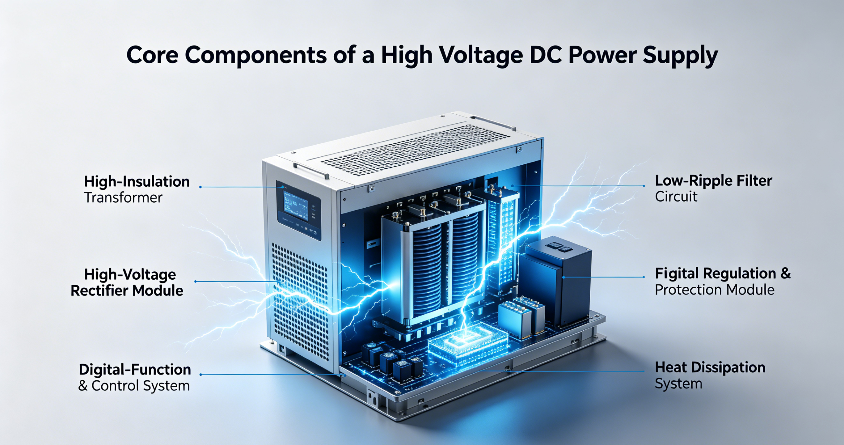 Industrial high voltage DC power supply