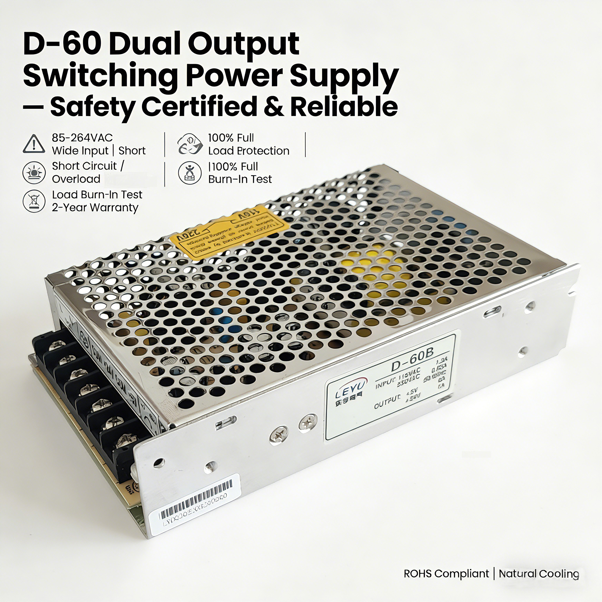 D-60 60W Dual Output AC-DC Switching Power Supply