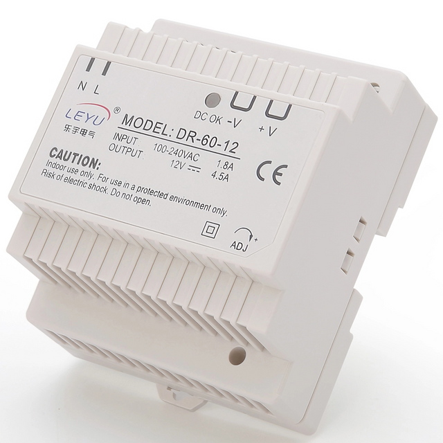 The DR-60 DIN Rail Power Supply delivers 60W of reliable and efficient power for industrial automation systems