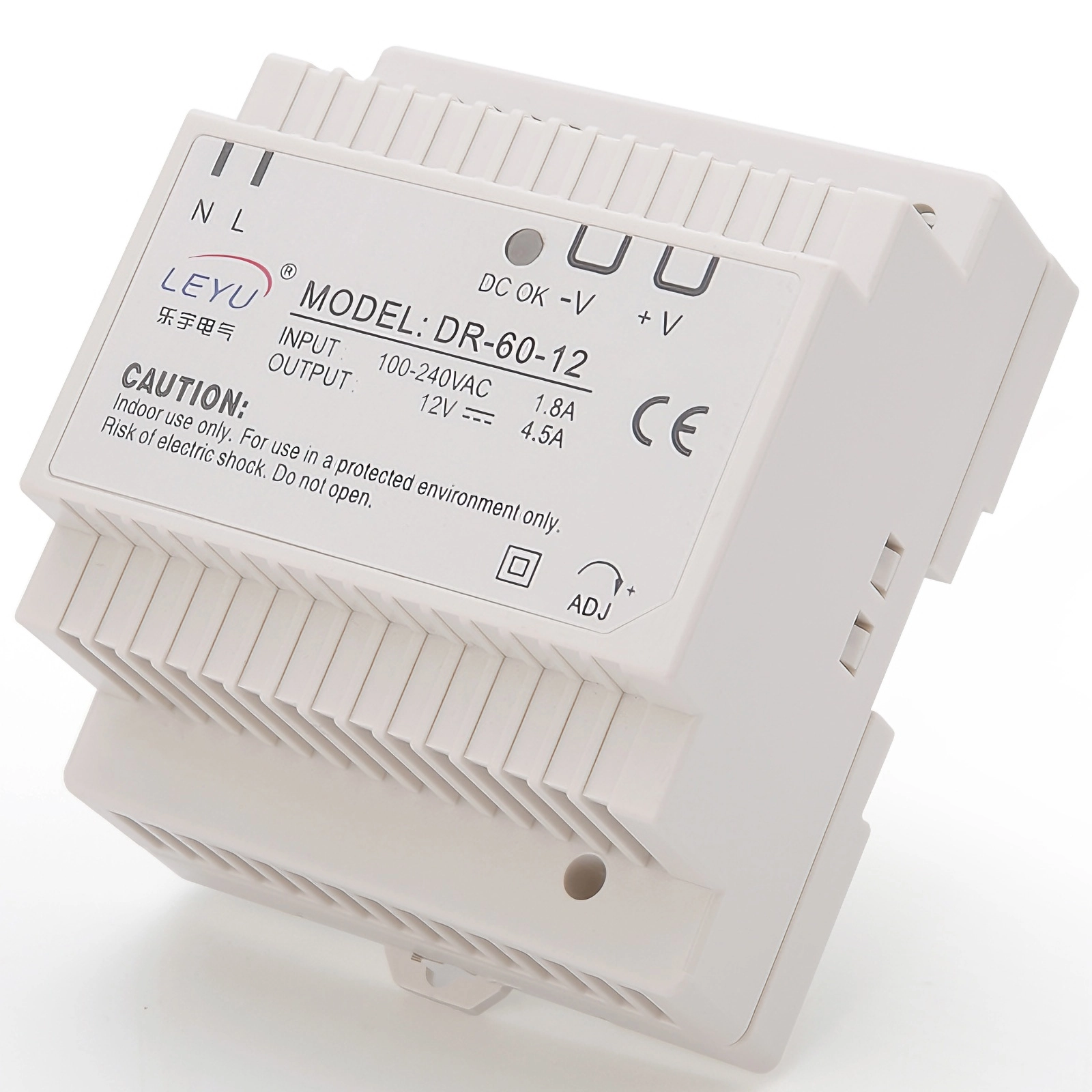 The DR-60 DIN Rail Power Supply delivers 60W of reliable and efficient power for industrial automation systems